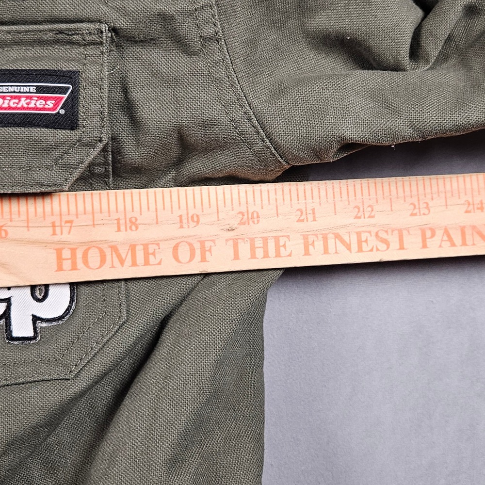 Dickies Hooded Canvas Jacket Mens Large Green Jeep Trail Rated USA Patches - Picture 7 of 9